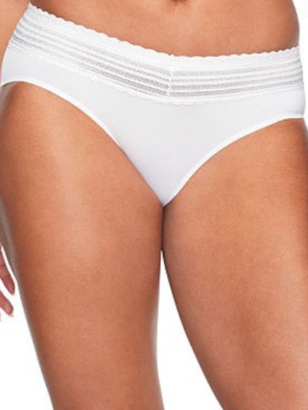 Warner's No Pinching No Problems Lace Hipster Underwear 5609J - White